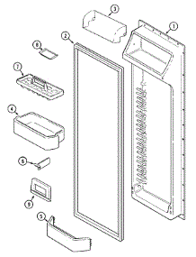07 - Fresh Food Inner Door parts for Maytag Refrigerator MSD2458GEQ from AppliancePartsPros.com