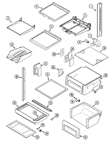11 - Shelves & Accessories parts for Maytag Refrigerator MSD2458GEQ from AppliancePartsPros.com