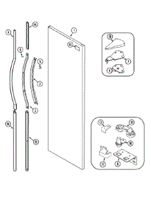 08 - Fresh Food Outer Door parts for Maytag Refrigerator MSD2555DRA from AppliancePartsPros.com