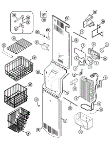 04 - Freezer Compartment parts for Maytag Refrigerator MSD2556AEA from AppliancePartsPros.com