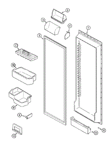 07 - Fresh Food Inner Door parts for Maytag Refrigerator MSD2556AEW from AppliancePartsPros.com