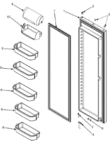 33 - Refrigerator Door (Series 50) parts for Maytag Refrigerator MSD2651HEQ from AppliancePartsPros.com