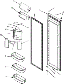 15 - Refrigerator Door parts for Maytag Refrigerator MSD2652KGW from AppliancePartsPros.com