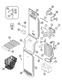 04 - Freezer Compartment parts for Maytag Refrigerator MSD2654GRW from AppliancePartsPros.com