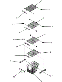 20 - Freezer Shelves (Series 10) parts for Maytag Refrigerator MSD2655HEQ from AppliancePartsPros.com