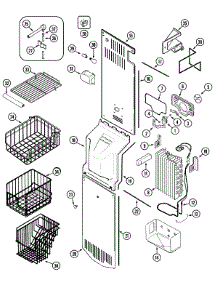 04 - Freezer Compartment parts for Maytag Refrigerator MSD2656DEB from AppliancePartsPros.com