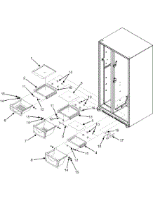 04 - Crisper Assembly parts for Maytag Refrigerator MSD2656KGB from AppliancePartsPros.com