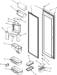 15 - Refrigerator Door parts for Maytag Refrigerator MSD2656KGW from AppliancePartsPros.com