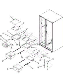 08 - Crisper Assembly (Series 10) parts for Maytag Refrigerator MSD2657HEB from AppliancePartsPros.com