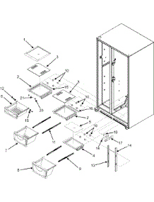 04 - Crisper Assembly parts for Maytag Refrigerator MSD2659KEQ from AppliancePartsPros.com
