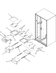 04 - Crisper Assembly parts for Maytag Refrigerator MSD2660KES from AppliancePartsPros.com