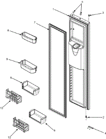 09 - Freezer Door parts for Maytag Refrigerator MSD2660KES from AppliancePartsPros.com