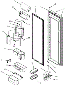 15 - Refrigerator Door parts for Maytag Refrigerator MSD2660KES from AppliancePartsPros.com