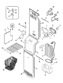 04 - Freezer Compartment parts for Maytag Refrigerator MSD2722GRW from AppliancePartsPros.com
