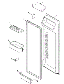 07 - Fresh Food Inner Door (Msd2732grs) parts for Maytag Refrigerator MSD2732GRS from AppliancePartsPros.com