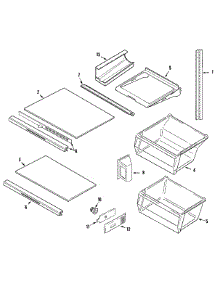 11 - Shelves & Accessories (Msd2732grq / W) parts for Maytag Refrigerator MSD2732GRW from AppliancePartsPros.com