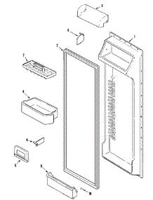 07 - Fresh Food Inner Door parts for Maytag Refrigerator MSD2734GEW from AppliancePartsPros.com
