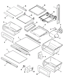 11 - Shelves & Accessories parts for Maytag Refrigerator MSD2736GRQ from AppliancePartsPros.com
