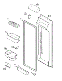 07 - Fresh Food Inner Door parts for Maytag Refrigerator MSD2748DRA from AppliancePartsPros.com