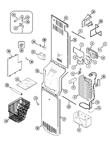 04 - Freezer Compartment parts for Maytag Refrigerator MSD2754ARW from AppliancePartsPros.com