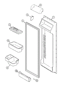07 - Fresh Food Inner Door parts for Maytag Refrigerator MSD2754DRA from AppliancePartsPros.com