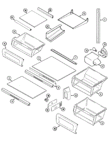 11 - Shelves & Accessories parts for Maytag Refrigerator MSD2754FRW from AppliancePartsPros.com