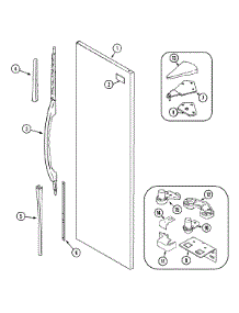 08 - Fresh Food Outer Door parts for Maytag Refrigerator MSD2754GRW from AppliancePartsPros.com