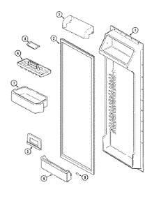07 - Fresh Food Inner Door parts for Maytag Refrigerator MSD2756AEW from AppliancePartsPros.com