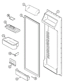 07 - Fresh Food Inner Door parts for Maytag Refrigerator MSD2756DEQ from AppliancePartsPros.com