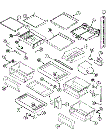11 - Shelves & Accessories parts for Maytag Refrigerator MSD2756DEQ from AppliancePartsPros.com