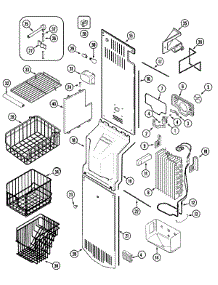 04 - Freezer Compartment parts for Maytag Refrigerator MSD2756DEW from AppliancePartsPros.com