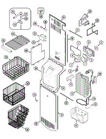 04 - Freezer Compartment parts for Maytag Refrigerator MSD2756GEQ from AppliancePartsPros.com