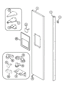 06 - Freezer Outer Door (Msd2756ges) parts for Maytag Refrigerator MSD2756GES from AppliancePartsPros.com