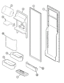 07 - Fresh Food Inner Door parts for Maytag Refrigerator MSD2757AEB from AppliancePartsPros.com