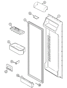 07 - Fresh Food Inner Door parts for Maytag Refrigerator MSD2758GEW from AppliancePartsPros.com