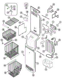 04 - Freezer Compartment parts for Maytag Refrigerator MSD2957AEB from AppliancePartsPros.com