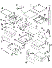 12 - Shelves & Accessories parts for Maytag Refrigerator MSD2957AEB from AppliancePartsPros.com