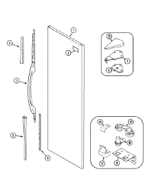08 - Fresh Food Outer Door parts for Maytag Refrigerator MSD2957GEQ from AppliancePartsPros.com