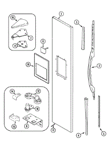 06 - Freezer Outer Door parts for Maytag Refrigerator MSD2957GEW from AppliancePartsPros.com