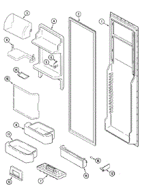 07 - Fresh Food Inner Door parts for Maytag Refrigerator MSD2957GEW from AppliancePartsPros.com