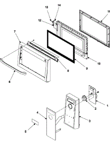 02 - Control Panel / Door Assembly parts for Samsung Microwave MT1044BB from AppliancePartsPros.com
