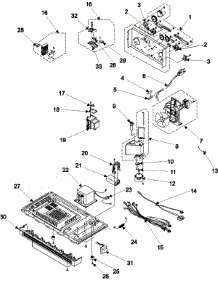 03 - Internal Controls / Latch Asy / Base parts for Samsung Microwave MT1044WB from AppliancePartsPros.com