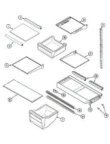 09 - Shelves & Accessories parts for Maytag Refrigerator MTB1753ARW from AppliancePartsPros.com
