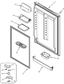 05 - Fresh Food Door parts for Maytag Refrigerator MTB1894ARB from AppliancePartsPros.com