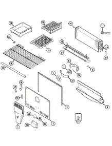 03 - Freezer Compartment parts for Maytag Refrigerator MTB1948DRB from AppliancePartsPros.com