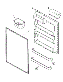 08 - Fresh Food Inner Door parts for Maytag Refrigerator MTB1950GRW from AppliancePartsPros.com