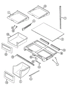 09 - Shelves & Accessories parts for Maytag Refrigerator MTB1954ARW from AppliancePartsPros.com