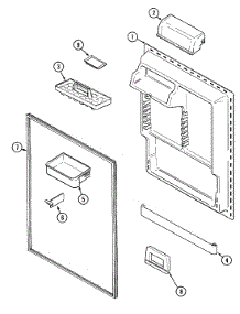 06 - Fresh Food Inner Door parts for Maytag Refrigerator MTB1955BRA from AppliancePartsPros.com