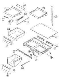 09 - Shelves & Accessories parts for Maytag Refrigerator MTB1955BRA from AppliancePartsPros.com