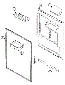 06 - Fresh Food Inner Door parts for Maytag Refrigerator MTB1955ERQ from AppliancePartsPros.com